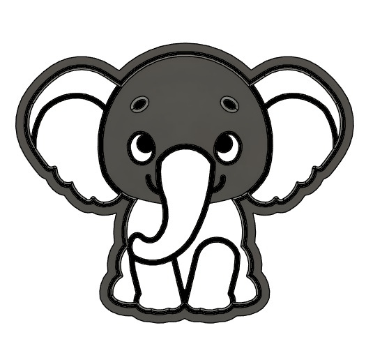 Elefantmotiv einer Plätzchenform