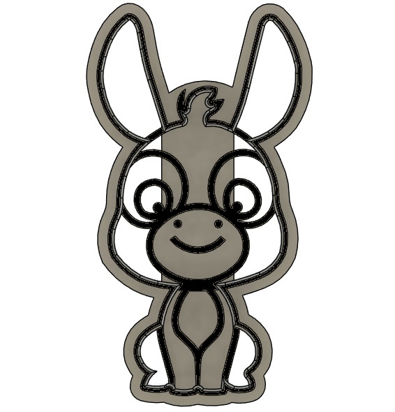 Eselmotiv einer Plätzchenform