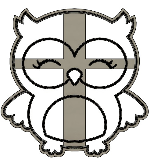 Eulenmotiv einer Plätzchenform