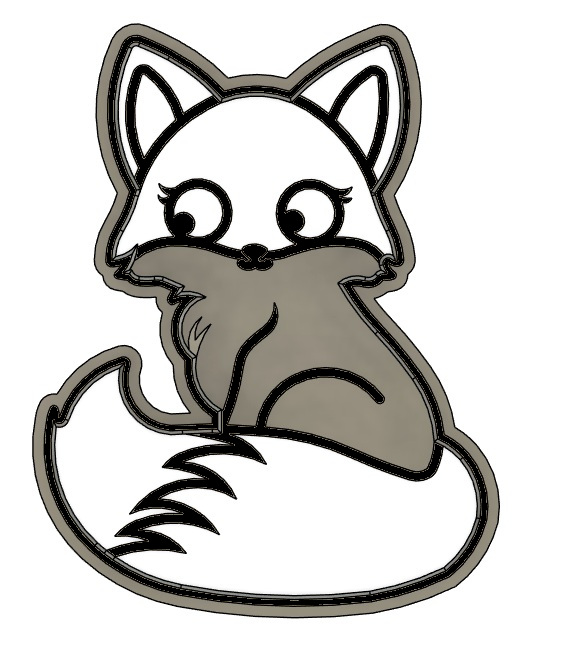 Füchsinmotiv einer Plätzchenform