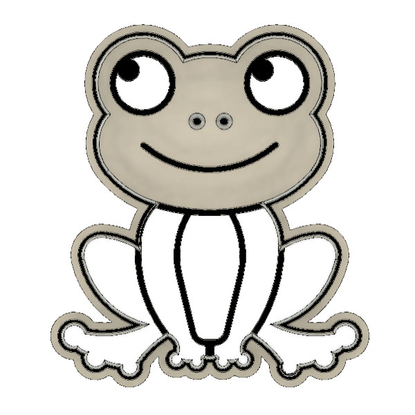 Froschmotiv einer Plätzchenform