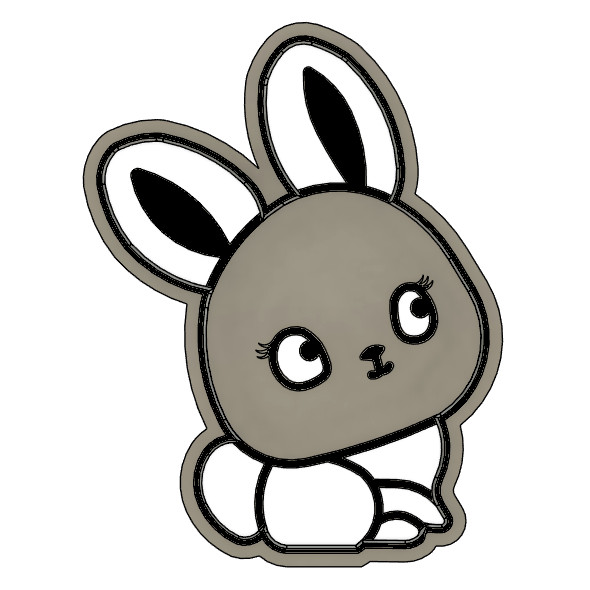 Hasenmotiv einer Plätzchenform