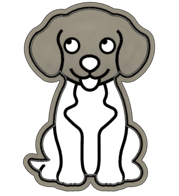 Hundemotiv einer Plätzchenform
