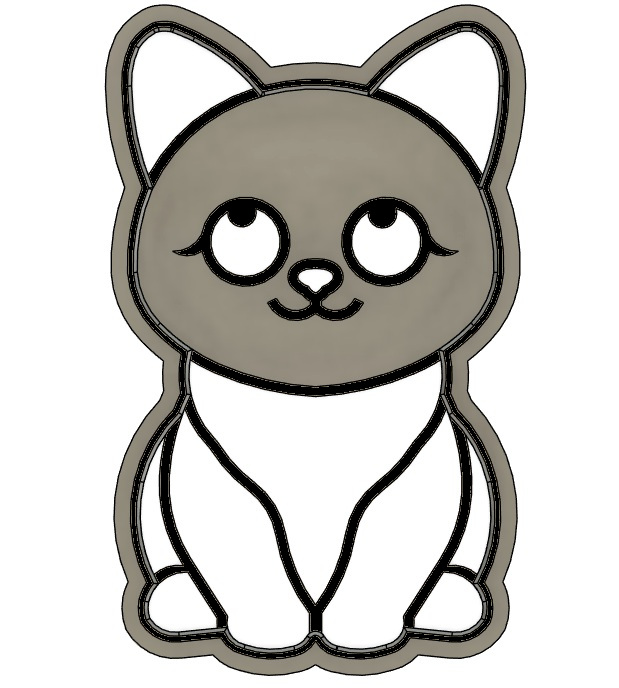 Katzenmotiv einer Plätzchenform