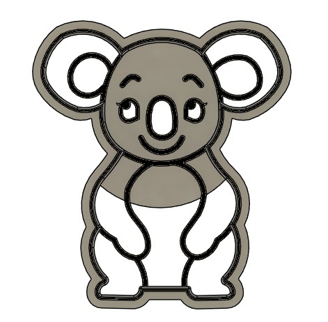 Koalamotiv einer Plätzchenform