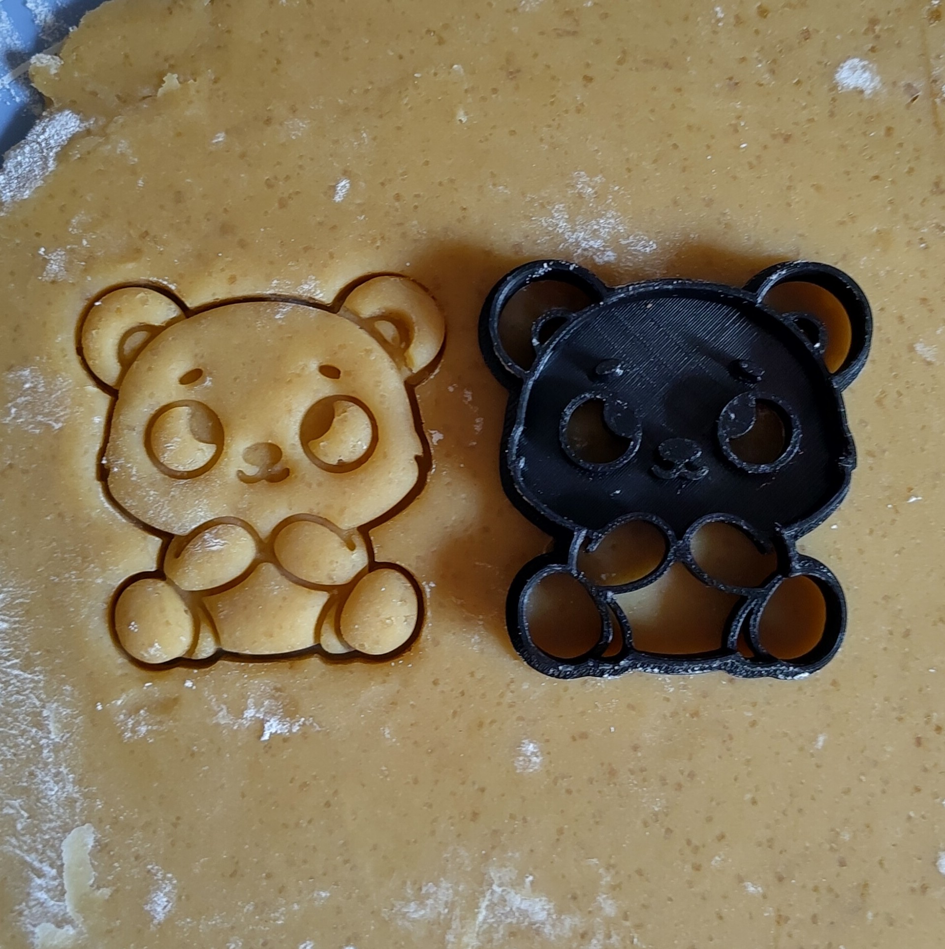 Pandamotiv bzw. Bärenmotiv einer Plätzchenform