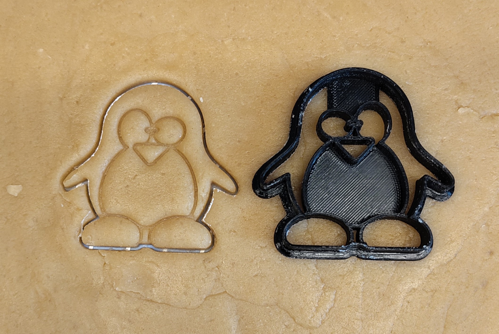 Pinguinmotiv einer Plätzchenform