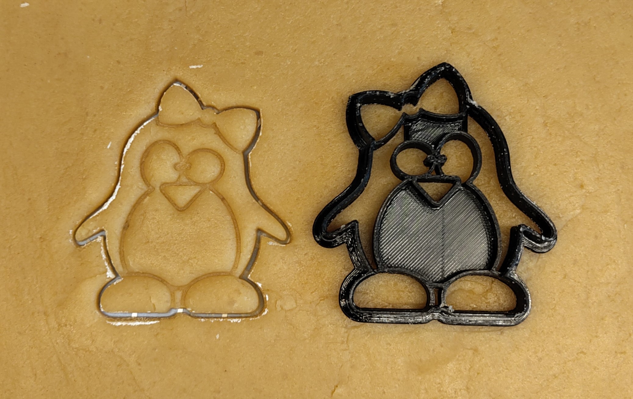 Pinguinmotiv einer Plätzchenform