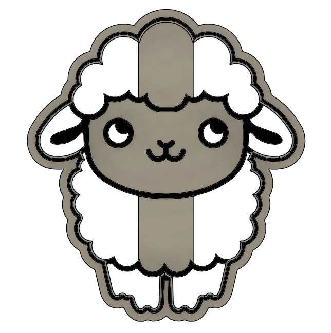 Schafmotiv einer Plätzchenform