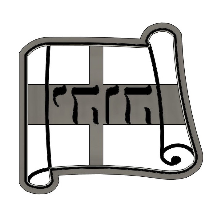 Schriftrollenmotiv einer Plätzchenform