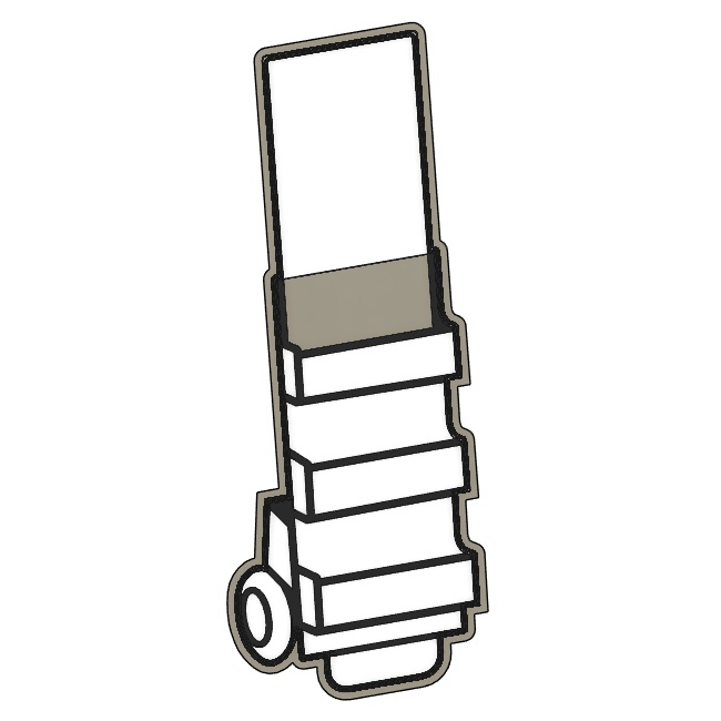 Trolleymotiv einer Plätzchenform