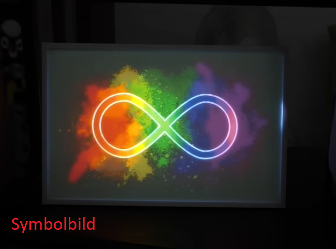 mehrfarbiges Unendlichkeitssymbol