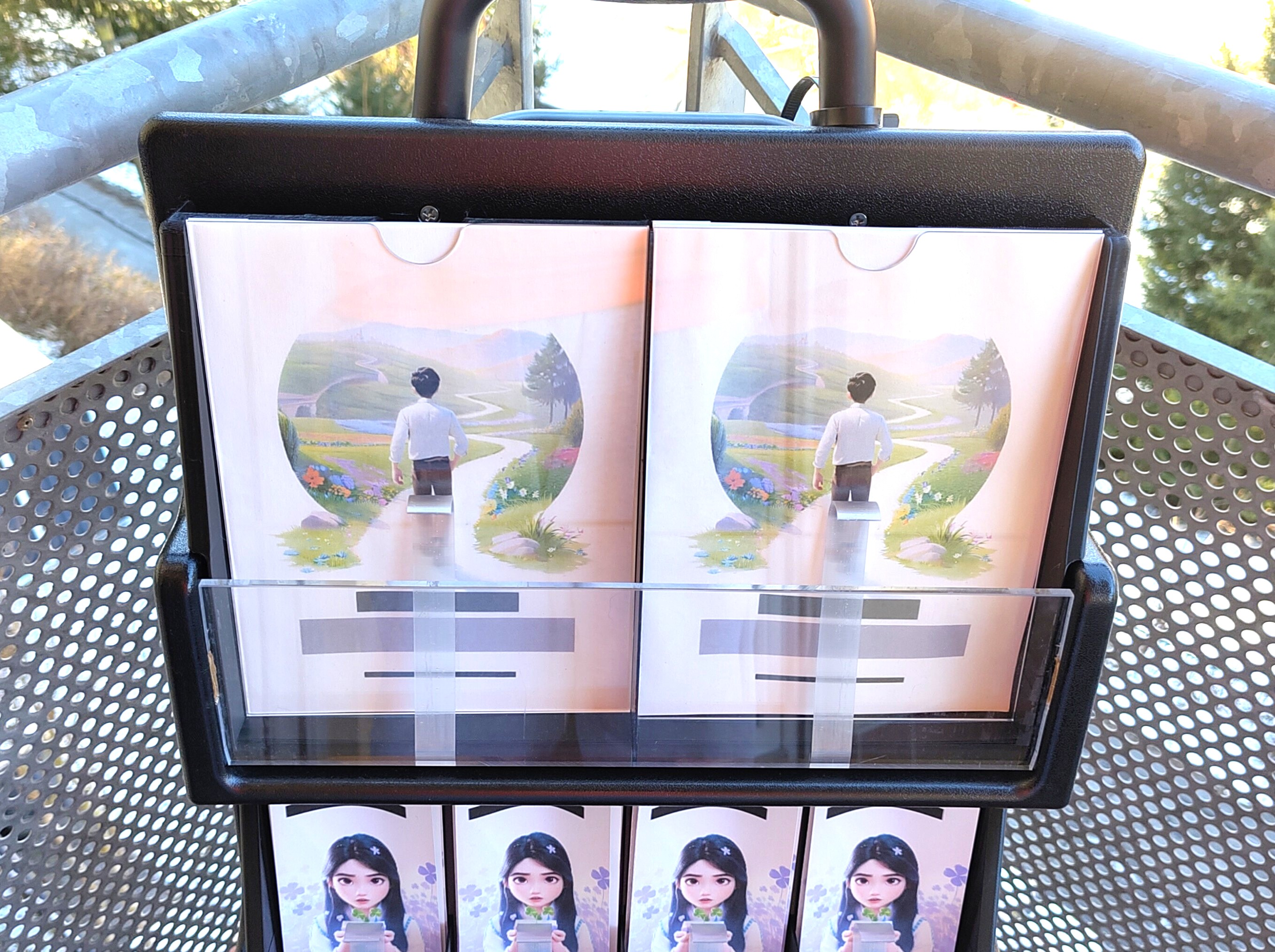 Foto eines gefüllten Zeitschriftenhalters